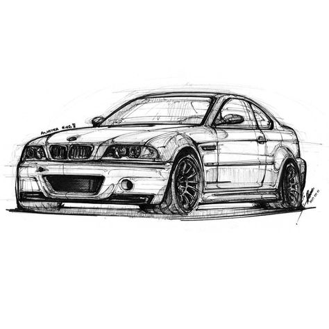 301 Me gusta, 4 comentarios - Matt Parsons (@mattparsons_sa) en Instagram: ""Anatra E46", because when @larry_chen_foto shoots @vin_tra 's E46 M3, you get inspired. As much as…" Bmw Drawing, Bmw Sketch, Larry Chen, Draw Cars, Bmw Art, Filmy Vintage, E46 M3, Cool Car Drawings, Spiderman Artwork