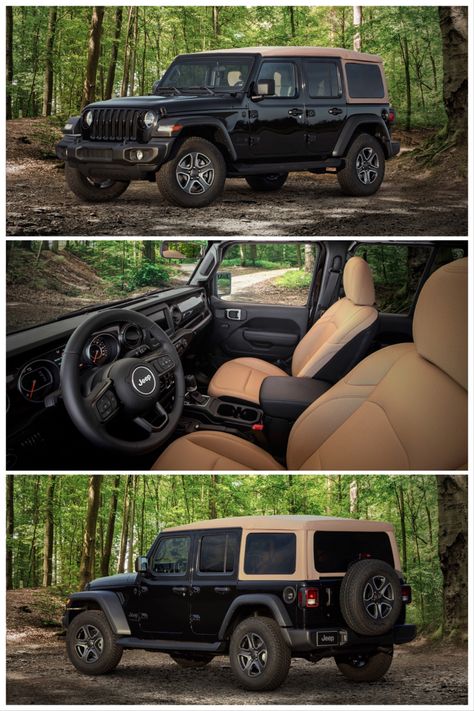 Tan Jeep, Jeep Wrangler Black, 2020 Jeep Wrangler, Jeep Camping, Wrangler Black, Dream Things, Car Things, Vintage Vw Bus, Offroad Jeep