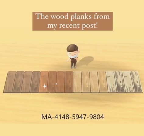 Wood Custom Design Animal Crossing, Acnh Flooring Codes Wood, Wood Plank Codes Acnh, Animal Crossing Sewing Area, Wood Codes Animal Crossing, Wooden Path Codes Acnh, Animal Crossing Design Codes Paths Wood, Acnh Hardwood Floor Code, Wooden Floor Acnh