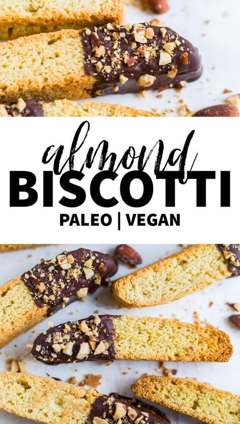 Best Almond Biscotti Recipe, Gluten Free Biscotti, Almond Biscotti Recipe, Almond Biscotti, Biscotti Recipe, Breakfast Cookies, Paleo Dessert, Vegan Cookies, Vegan Baking