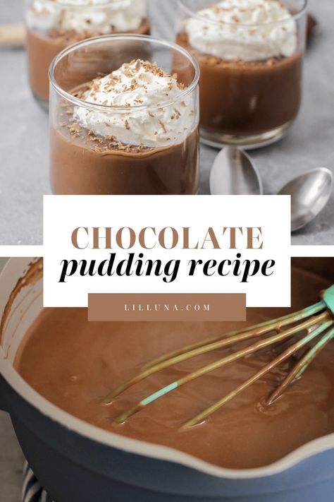 This simple creamy chocolate pudding recipe is easy to make at home for a deliciously decadent dessert you can't help but love! #chocolatepuddingrecipe #chocolate #pudding #chocolatepudding Creamy Chocolate Pudding, Pudding Recipes Homemade, Easy Chocolate Pudding, Chocolate Pudding Desserts, Homemade Vanilla Pudding, Chocolate Pudding Recipe, Homemade Chocolate Truffles, Homemade Chocolate Pudding, Dessert Truffles