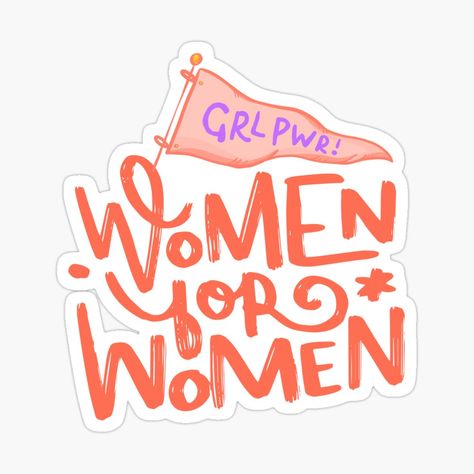 Girl Power Stickers, Woman Empowerment, Girls Power, Popular Gifts, Magic Design, Women’s History, Love Stickers, Coloring Stickers, Eye Catching Colors