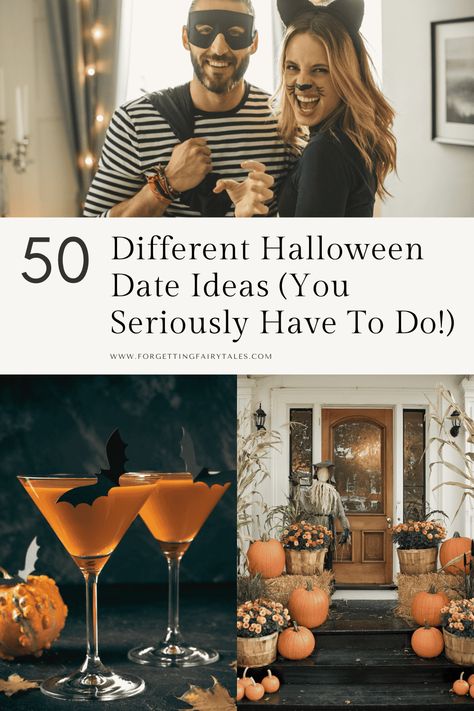 50+ Fun Halloween Date Ideas (You HAVE To Do in 2024!) Things To Do For Halloween With Bf, Halloween Date Night At Home, Halloween Date Night Ideas, Halloween Dates, Halloween Date Ideas, Halloween Date Night, Halloween Things To Do, Epic Halloween Costumes, Fun Halloween Activities