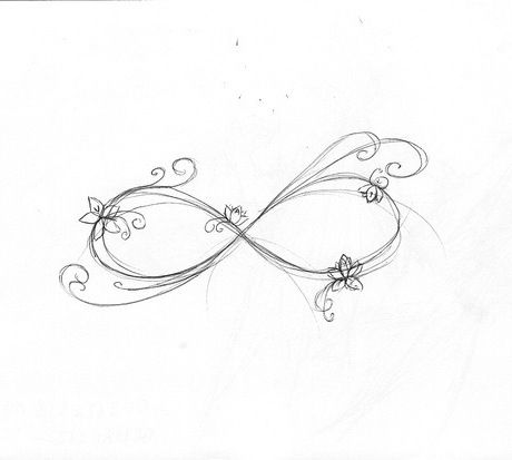 Infinity flower Ink Feather, Tatto Designs, Tattoo Infinity, Feather Clipart, Sketch Heart, Infinity Tattoo On Wrist, Tattoos Infinity, Symbol Tattoo, Infinity Tattoos