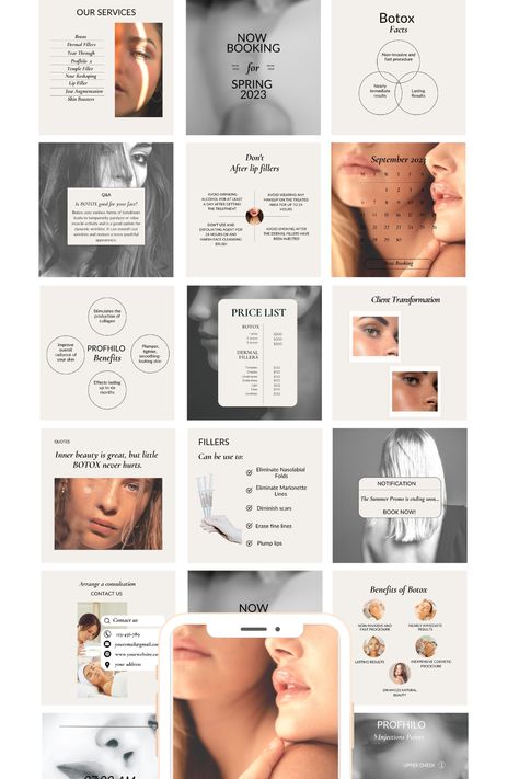 200+ professionally designed Botox and Fillers Instagram templates for Canva to help you create stunning visuals for your social media marketing #Dermatology_Instagram_Posts #Beauty_Posts_For_Instagram #Esthetician_Graphics #Filler_Instagram Beauty Posts For Instagram, Filler Instagram, Botox And Fillers, Nurse Injector, Esthetician Marketing, Beauty Content, Cosmetic Clinic, Feed Insta, Lip Filler