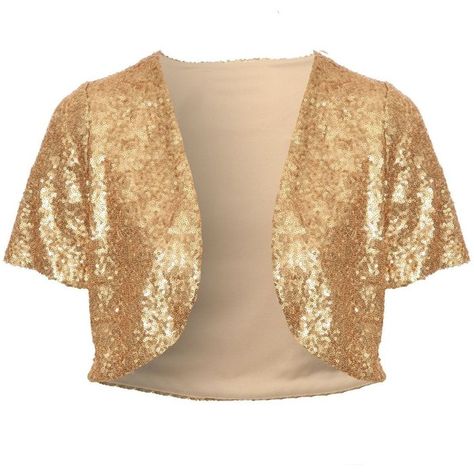 Jane Norman All over sequin shrug featuring polyvore fashion clothing outerwear clearance metallic jane norman cropped cardigan shrug evening shrugs cropped shrug beige shrug Luxury Elegant Women's Shrug, Fitted Elegant Evening Shrug, Elegant Fitted Open Front Shrug, Luxury Elegant Evening Shrug, Sequin Shrug, Gold Cardigan, Cardigan Shrug, Cropped Shrug, Bolero Shrug