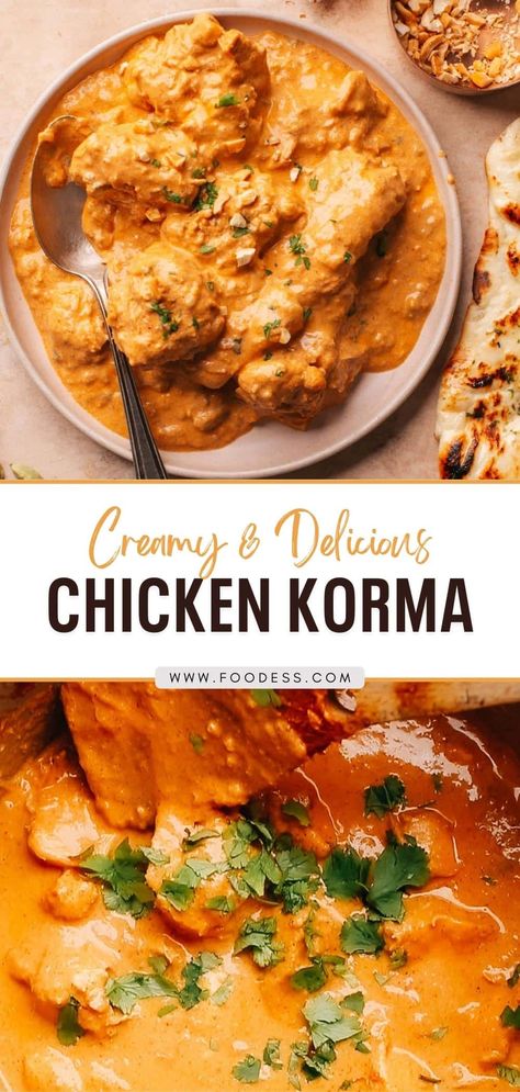 Shrimp Korma Recipe, Best Chicken Korma Recipe, Chicken Kurma Recipes, Chicken Coconut Korma, Indian Chicken Korma, Korma Chicken Recipes, Authentic Indian Curry Recipes, Chicken Shahi Korma, Authentic Chicken Korma Recipe