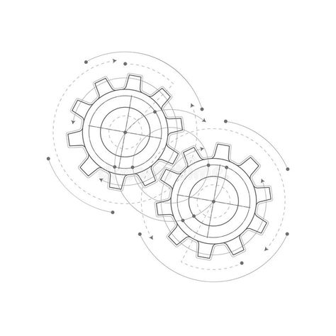 Illustration about Technical drawing of gears .Rotating mechanism of round parts . Illustration of machinery, illustration, motion - 164945159 Steampunk Art Drawing, Gear Drawing, Technology Vector, App Design Layout, Illustration Motion, Drawing Machine, Gear Art, Steampunk Gears, Leo Valdez