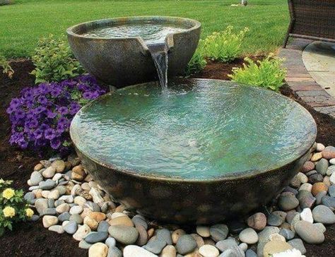 Fantastic Free Zen Garden backyard Style You’ll find modern gardens, contemporary gardens, Zen gardens, stone gardens, and plenty of others Zen Water Fountain, Fairy Fountain, Garden Water Feature, Tropical Landscape, Pond Landscaping, Backyard Water Feature, Waterfalls Backyard, Magic Garden, Water Fountains