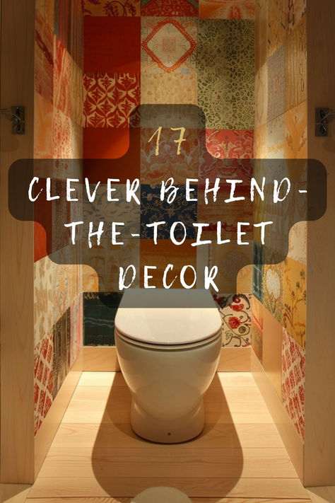 Looking to spruce up that often-overlooked spot behind the toilet? Check out these 17 clever ideas that will transform your bathroom into a stylish and functional space. Click to see all the amazing ways you can decorate and organize! 🛁✨ #BathroomDecor #HomeInspiration #DIYDecor #SmallSpaceLiving #InteriorDesign Toilet Nook In Bathroom, Sink Opposite Toilet, Accent Wallpaper Behind Toilet, Behind Toilet Wall Ideas, Toilet Room No Window, Toilet Renovation Ideas Small Spaces, Small Washroom Ideas Toilets, What To Put On The Back Of The Toilet, Bold Small Toilet Ideas