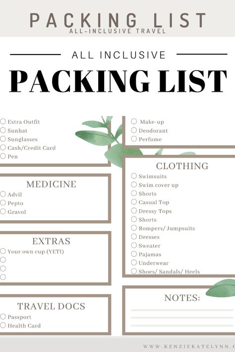 What to pack for an All Inclusive Trip All Inclusive Packing List, Vacation Packing Checklist, All Inclusive Mexico, Mexico Packing List, Packing Essentials List, All Inclusive Trips, Cancun Trip, Trip To Mexico, Cancun Resorts