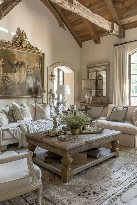 French Provincial Home, French Inspired Home, French Style Interior, French Living Rooms, French Country Living, French Living, French Country Living Room, French Country Design, Regal Design