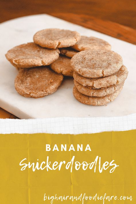 Banana Snickerdoodles, Snicker Doodles, Couples Recipes, Banana Cookies, Make Banana Bread, Cinnamon Banana, My Recipes, Banana Recipes, Snickerdoodles