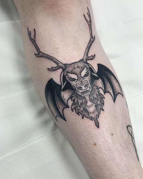 Klee Jane Art - New Jersey devil for @_Frankie_heaven_ 😃 thanks man! #tattoo #design #apprentice #newjerseydevil #devil #art #illustration #ideas #inspiration #monster #cryptid #darkart #cryptozoology #tamworth | Facebook Jersey Devil Tattoo, Noah Tattoo, 2024 Tattoo, Devil Art, Man Tattoo, Devil Tattoo, Scary Tattoos, Tamworth, Illustration Ideas