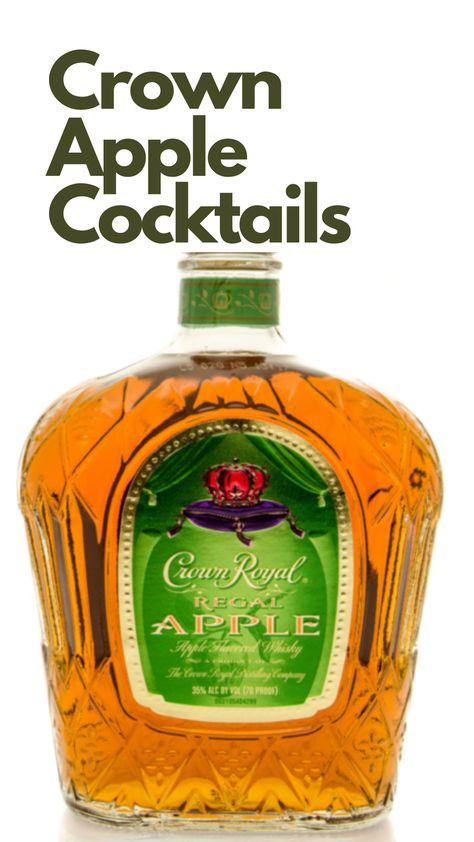 Crown Apple Cocktails What To Mix With Crown Apple, Crown Royal Apple Cider Hot Toddy, Apple Whiskey Recipes, Philadelphia Eagles Cocktail, Drinks With Apple Crown Royal, Apple Crown Royal Recipes Cocktails, Crown Apple Cocktails, Apple Crown Drinks Recipes, Crown Royal Apple Drinks Recipes