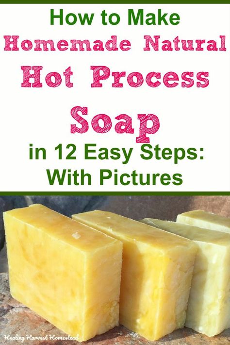 Sep 6, 2019 - Hot process soap is my favorite method of soap making! It’s fast, simple & easy, and you can use the soap the very next day! This article is a detailed picture tutorial with compete instructions for you to be able to make your own handmade hot process soap with confidence. The recipe I’ve in Crock Pot Soap, Hot Process Soap, Soap Making Recipes, Handmade Natural Soaps, Natural Picture, Soap Recipe, Soap Making Supplies, Homemade Soap Recipes, Essential Oil Scents