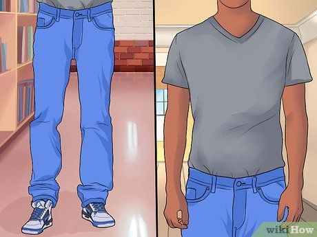 How to Wear Jordans (with Pictures) - wikiHow How To Wear Jordans Men Style, What To Wear With Jordans, Jordans And Jeans, Air Jordan Outfits Men, Air Jordans Outfit, How To Style Jordans, How To Tie Laces, Jordan Jeans, How To Wear Jordans