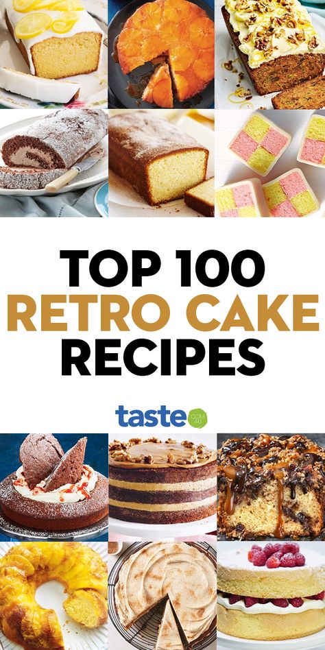 1920s Baking Recipes, Retro Cake Recipes, Retro Baking Recipes, Vintage Cake Recipes Homemade, Old School Desserts Uk, Old Fashioned Cake Recipes Homemade, Australian Cake Recipes, Retro Dessert Recipes, Old Baking Recipes