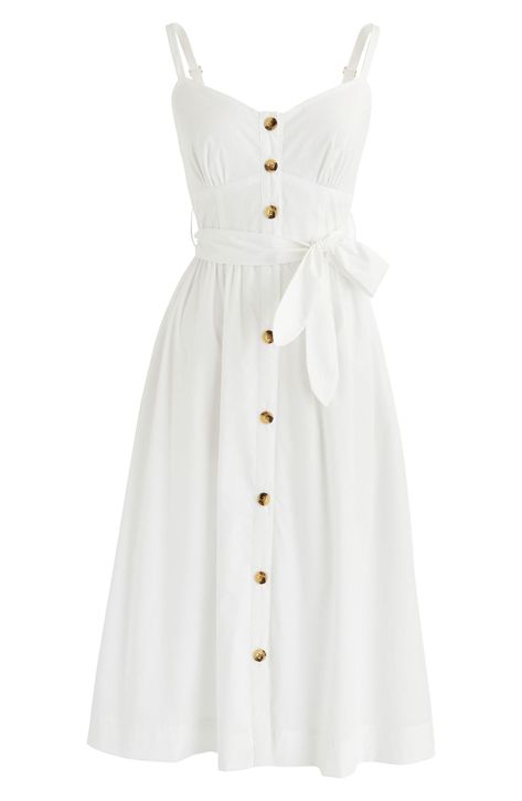 Can White Be Worn After Labor Day?: A Consensus White Dress Outfit, Poplin Dress, Little White Dresses, Classic Dress, Mode Vintage, Teen Fashion Outfits, Muslim Fashion, Pretty Dresses, Day Dresses