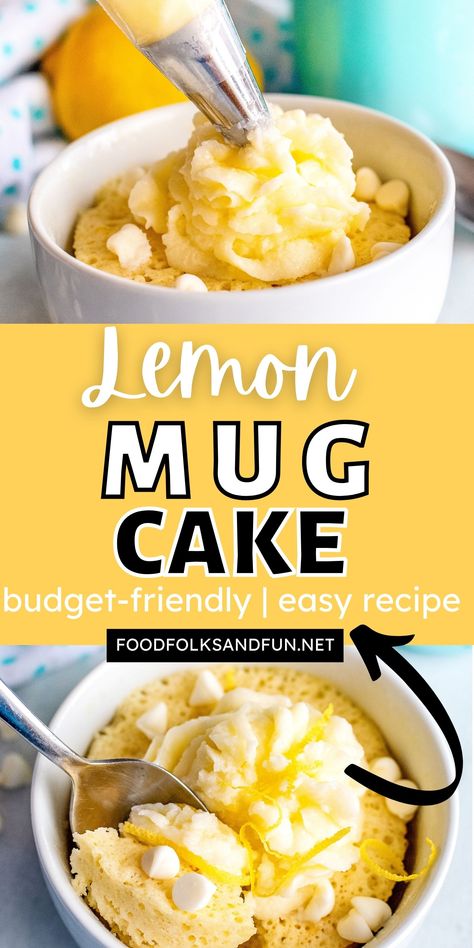 Mug Cake Box Mix Recipe, Small Batch Slow Cooker Recipes, 321 Mug Cake, Mug Desserts Microwave, Mug Cakes Recipes, Muffin In A Mug Recipe, Cookie In A Mug Recipe, Single Desserts, Keto Lemon Mug Cake