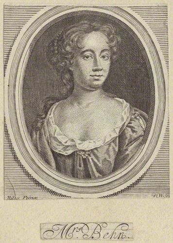 Aphra Behn (née Johnson)    by Robert White, after John Riley  line engraving, published 1716 Lady Mary Wortley Montagu, Aphra Behn, Margaret Beaufort, Mary Robinson, Female Leaders, Three Witches, British Literature, Women's History Month, Illustrated Gift