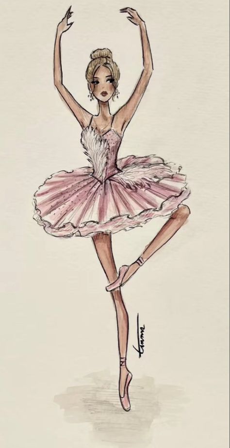 Sugar Plum Dress, Ballerina Sketch, Fairy Sketch, Ballerina Illustration, Ballet Drawings, Ballerina Drawing, Girly Graphics, Parisian Art, Dancing Drawings