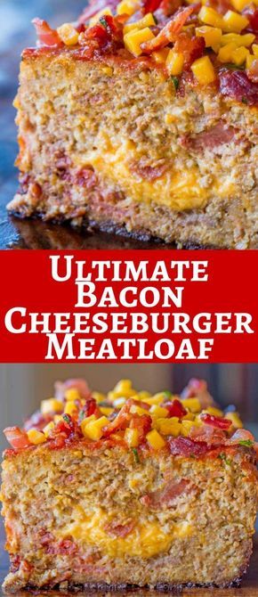 We LOVED this Bacon Cheeseburger Meatloaf so much we made it again the next night! Bacon Cheeseburger Meatloaf, Cheeseburger Meatloaf, Crab Appetizer, Beef Entrees, Main Recipes, Meatloaf Dinner, Dorm Food, Smoked Food, Cheese Burger