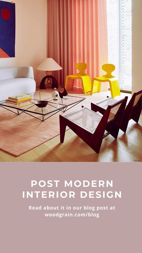 Post Modernism is one of the more controversial interior design trends of the decade and now it’s coming back, but not in the way you might think. Post Modern design embraces unconventional ideas with an emphasis on playful, artsy, and extravagant style. Post Modern Style Interior Design, Post Modern Interior, Post Modern Living Room, Wacky Pomo, Postmodern Interior, Modernism Interior, Post Modern Interior Design, Postmodern Furniture, Artsy Interior Design