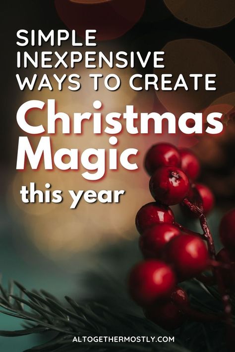 Do you remember the feeling of Christmas as a child? It is a kind of magic that is hard to describe, but it is a feeling most of us know. It truly is not attached to a certain food or a purchased gift but it is a feeling in our hearts. Here are 6 simple and inexpensive ways to make the holidays magical this year. Christmas Magic For Kids, Magical Christmas Ideas, Make Christmas Magical, Christmas Clothing Ideas, Outdoor Christmas Decoration Ideas, Frugal Christmas, Christmas Eve Traditions, Magic For Kids, Christmas Traditions Family