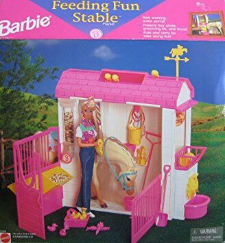 90s Barbie pink and white horse stable Barbie Inspiration, Barbie Horse, Barbie Playsets, Core Memory, Barbie 90s, Childhood Memories 90s, Barbie Doll House, Barbie Stuff, Barbie Toys