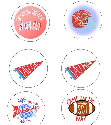 GAMEDAY🏈🚨 #smallbusiness #fau #college #pins #buttons #sorority #gameday #floridaatlantic #merch #explore Gameday Button Ideas, Gameday Buttons, Sorority Buttons, Button Ideas, Games For Moms, We Wear, Sorority, Parenting, Pins