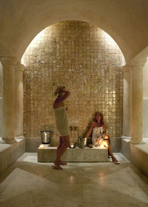 In Marrakech, Villa des Orangers displays the best Moroccan craftsmanship. Discover the private Riad suite with its own pool Hammam Bathroom, Moroccan Spa, Morocco Riad, Moroccan Bath, Mediterranean Travel, Town Building, Hotel Luxury, Luxury Boutique Hotel, Wellness Spa