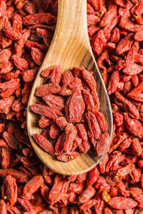 Dried goji berries. by jirkaejc. Dried goji berries in wooden spoon. #AD #berries, #goji, #Dried, #spoon Goji Berries Benefits, Dried Goji Berries, Goji Berry, Healthy Bones, Goji Berries, Healthy Treats, Herbal Remedies, Superfoods, Healthy Diet