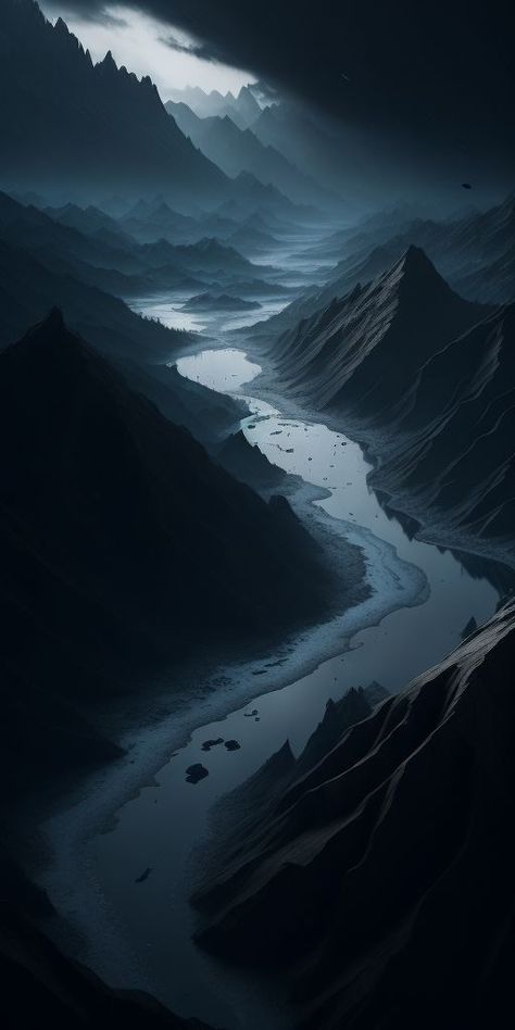 Best Dark Wallpaper, Mountains And River, Night Landscape Photography, Dark Mountains, 2k Wallpaper, Qhd Wallpaper, Space Phone Wallpaper, Dark Landscape, Dark Phone Wallpapers