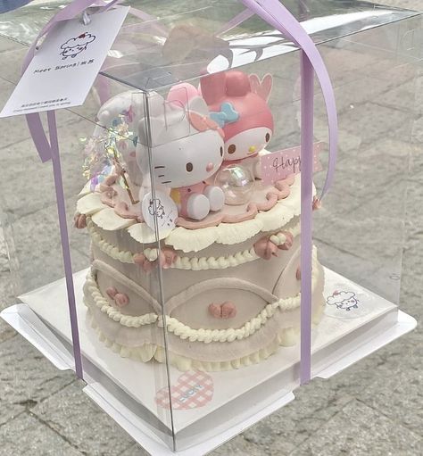 Hello Kitty 11 Birthday, Sanrio Wedding Cake, Cute Sanrio Cake, Sanrio Birthday Cake, Hello Kitty Tea Party, My Melody Cake, Melody Cake, Sanrio Cake, Sanrio Birthday