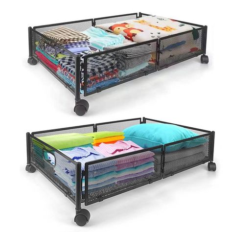 Under Bed Organization, Bed Organiser, An Organized Home, Under Bed Storage Containers, Cloth Storage, Under Bed Drawers, Underbed Storage, Organized Home, Clutter Free Home