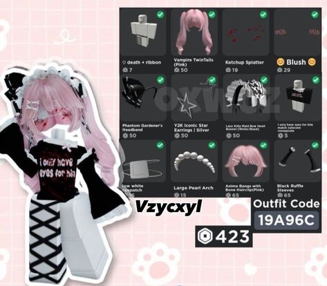 Headline🎀💗 Roblox Maid Outfit Codes, Things To Search For Roblox Clothes, Roblox Catalog Id, Roblox Shirt Id Codes, Roblox Catalog Avatar Creator Codes, Roblox Shirt Code, Outfit Roblox Code, Roblox Outfits Codes, Roblox Avatar Ideas