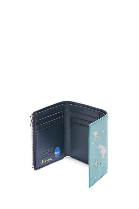 Squid small vertical wallet in nappa calfskin Water - LOEWE Loewe Suna Fujita, Barang Aesthetic, Bag Closet, Small Leather Goods, Snap Button, Calf Skin, Card Slots, Slots, Embellishments