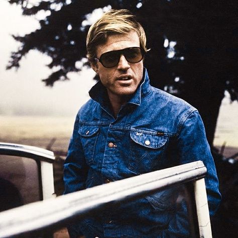 Robert Redford in Wrangler 124MJ Steve Mcqueen Style, Vintage Jean Jacket, Mens Fashion Rugged, Robert Redford, Steve Mcqueen, Trucker Jacket, Leather Jacket Men, Vintage Jeans, Santa Monica