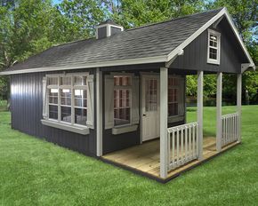 Shed With Porch, Wood Shed Plans, Custom Sheds, Cheap Sheds, Shed Building Plans, Large Sheds, Shed Plan, Backyard Sheds, Backyard Shed