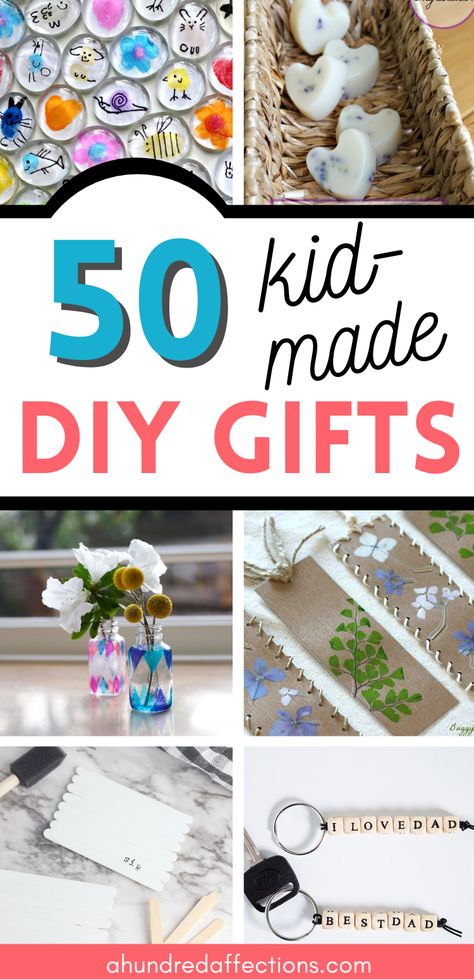 Student Made Holiday Gifts For Parents, Diy Gift Ideas For Kids To Make, Kids Diy Gifts For Christmas, Kids Gift Crafts, Kids Diy Christmas Gifts For Family, Xmas Kids Crafts Gift Ideas, Diy Gifts Made By Kids, Diy Gift For Parents From Kids, Kindy Teacher Gifts