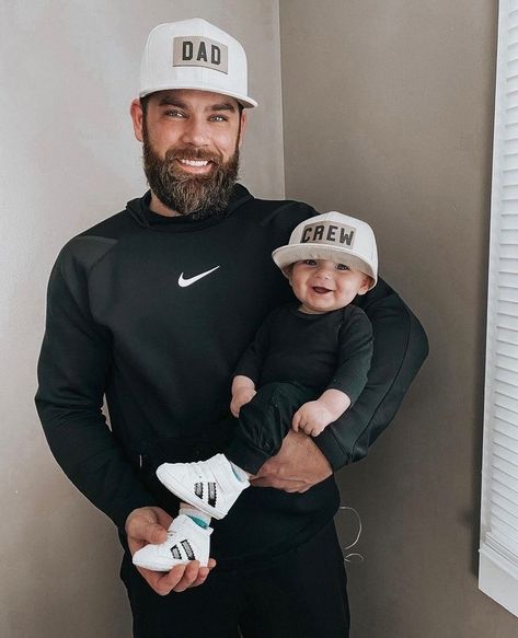 Father Son Matching Outfits, Small Business Shipping, Boy Styles, Leather Patch Hat, Like Father Like Son, Matching Hats, Father And Baby, Baby Inspiration