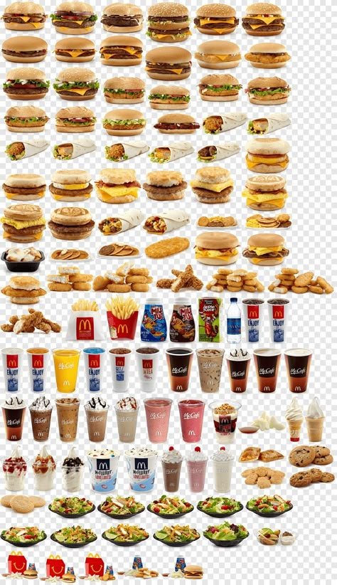 Mc Menu, Cheeseburger Mcdonalds, Mcdonalds Recipes, Mcdonald French Fries, Quarter Pounder, Pink Heart Emoji, Veggie Nuggets, Mcdonald Menu, Chicken Honey