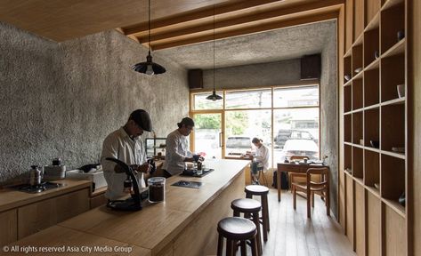 Slow Coffee Bar, Slow Bar Coffee Design, Slow Bar Coffee, Cafe Reference, Cafe Design Inspiration, Bangkok Restaurant, Cafeteria Design, Community Kitchen, Brew Bar