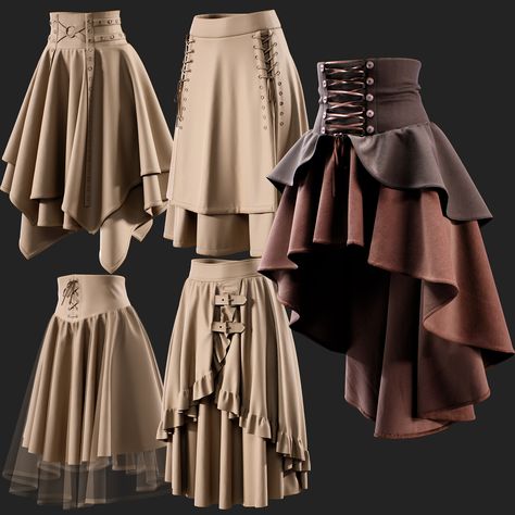 Dragoncore Outfits Male, Cute Dnd Outfits, Larping Costume, Fantasy Skirt, Medieval Skirt, Skirt Variations, Roi Arthur, Fancy Fits, Gothic Skirts