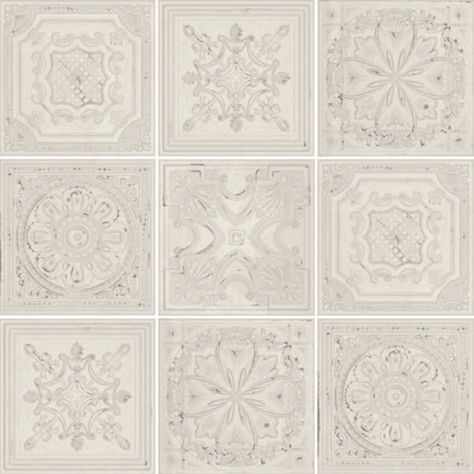 Lovers of design history will enjoy the all new Empire collection. The ceramic tile is reminiscent of the Victorian era of plaster artisan tiles, and American recreations of tin or steel from the Industrial Revolution. The Empire series features medallions with embossed textures available in 3 colors for a classic and patterned relief look. Rated for wall and vertical applications or to bring character to your ceiling. Plaster Tiles, Empire Series, Artisan Tiles, The Industrial Revolution, Tin Tiles, The Victorian Era, Industrial Revolution, History Design, Ceramic Tile