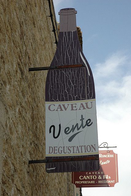 Wine Shop Sign - Chateauneuf du Pape by marcosborn, via Flickr Neighborhood Signs, French Wines, Industrial Signs, Regions Of France, Trade Sign, Wine Shop, Wine Signs, Wine Food Pairing, Shop Sign