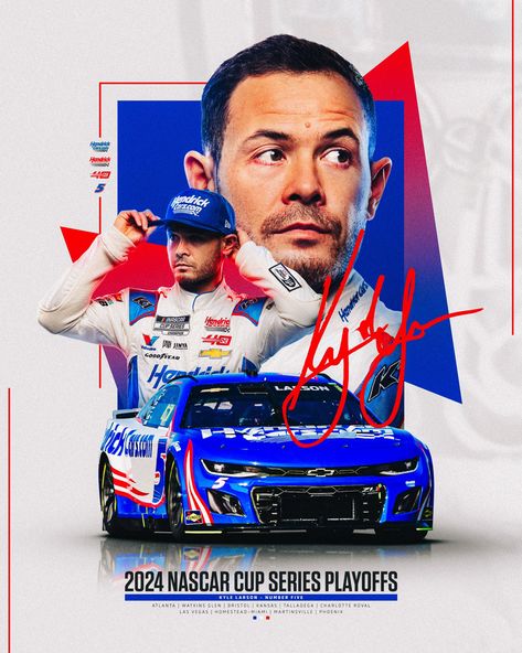 Nascar Graphic Design, Kyle Larson, Graphic Design Ads, Nascar Cup, Nascar Cup Series, Sports Graphics, Sport Poster, Nascar, Sports