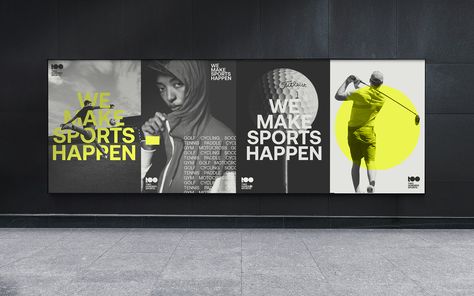 Sports Campaign Design, Sports Club Branding, Sports Logo Design Ideas Creative, Sporty Graphic Design, Sports Branding Design, Sports Brand Identity, Sports Instagram Post, Sport Design Graphic, Sports Event Poster