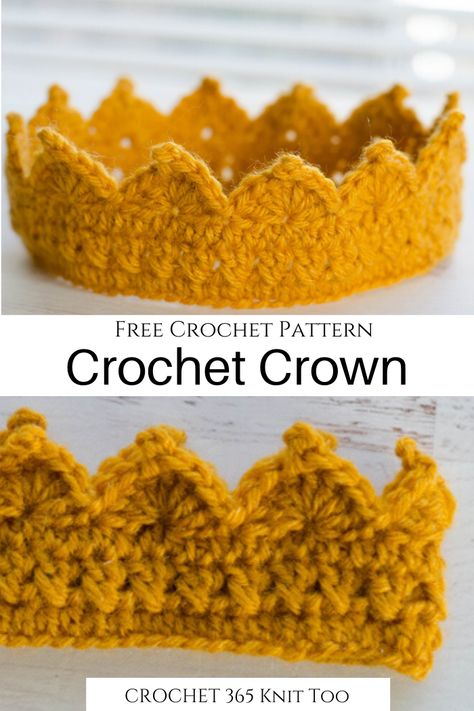 Très joli modèle, explication assez simple Cat Crown Crochet, Extra Yarn Crochet Ideas, Crochet Baby Crown Free Pattern, Crochet Birthday Crown, One Color Crochet Patterns, Crochet Patterns For Kids To Make, Clown Collar Crochet Pattern Free, Christian Crochet Projects, Cute Simple Things To Crochet